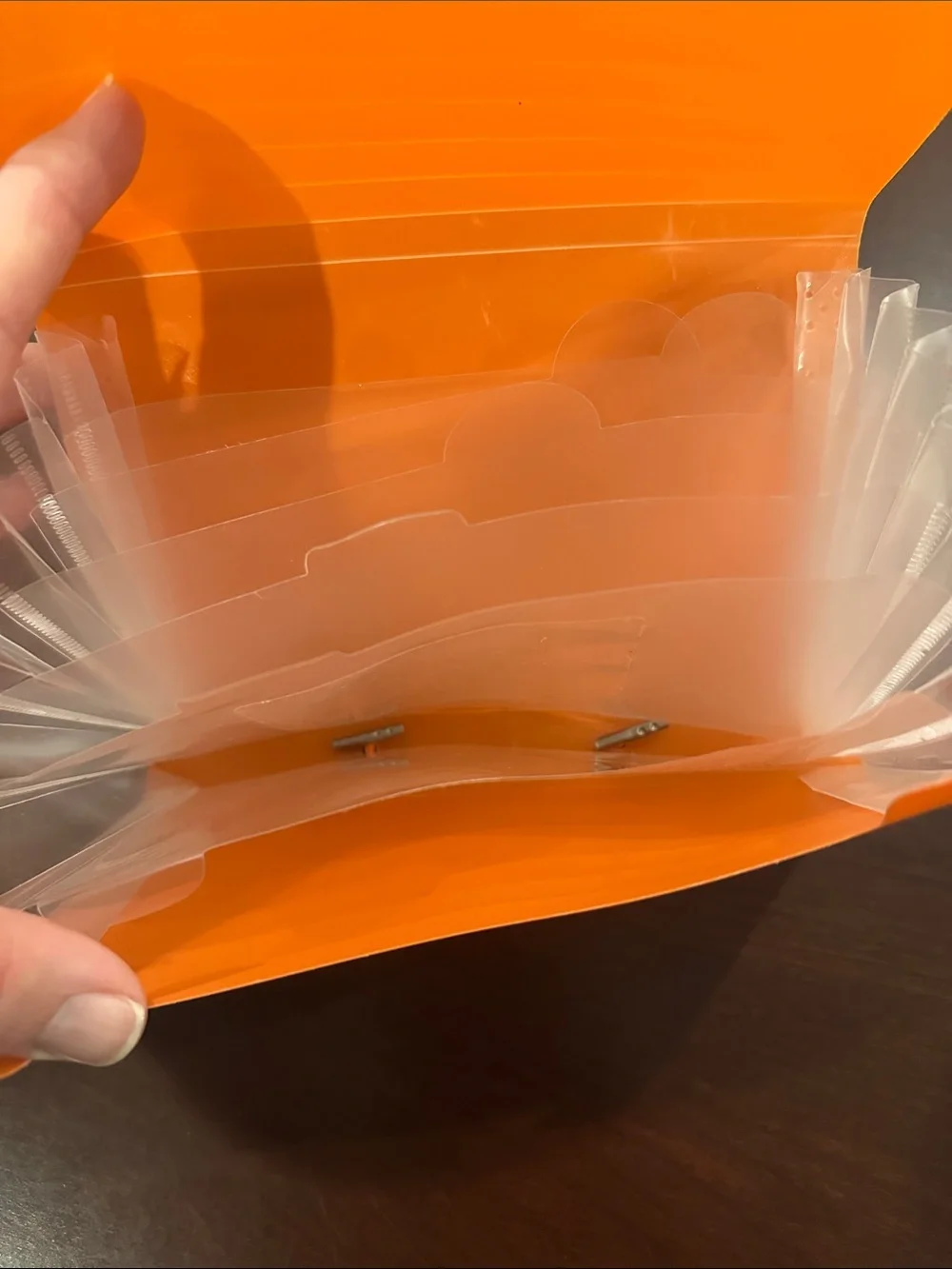 Bright Orange Accordion Envelope Wallet